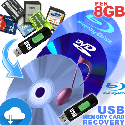 Corrupted USB Memory Card Data Recovery to Digital Conversion, Per 8GB Corrupted USB Memory Card Data Recovery to Digital Conversion, Per 8GB