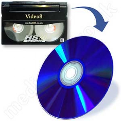 Modtager Cordelia parallel Video 8 to DVD/MP4 Disc Conversion (camcorder tape)